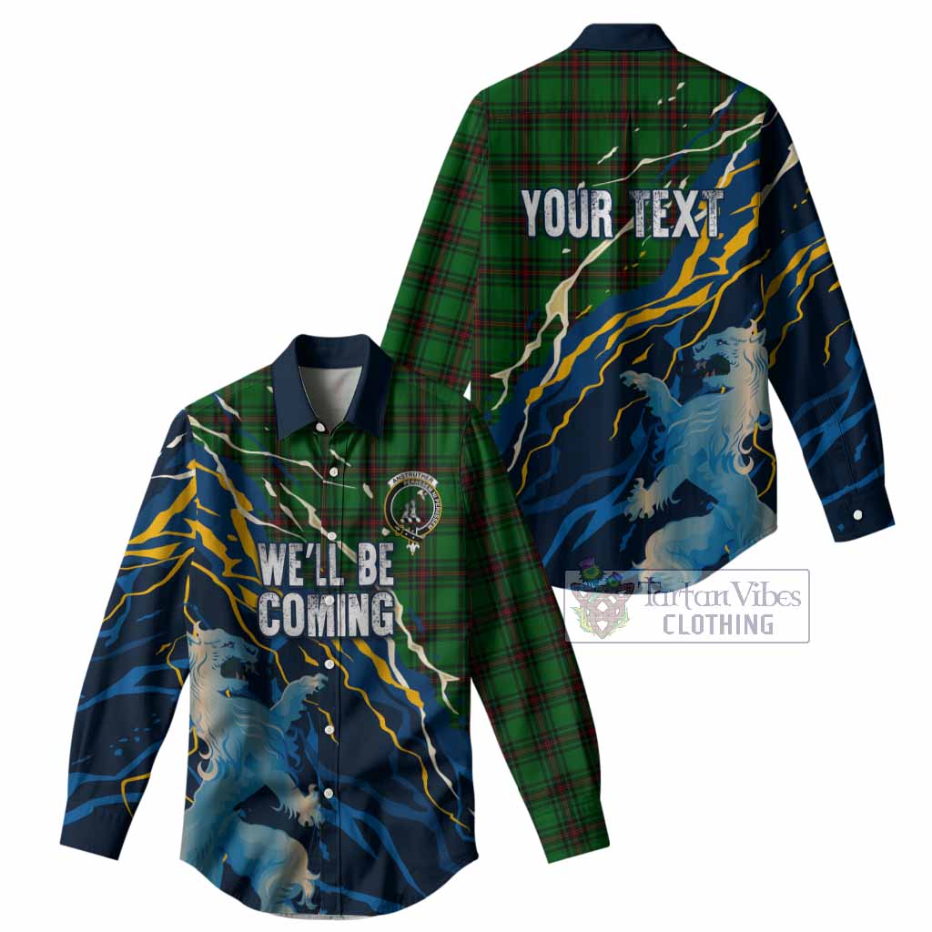 Anstruther Scotland Tartan Women Casual Shirt WC2026 Football - We'll Be Coming