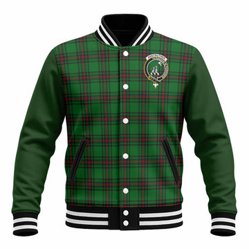 Anstruther Tartan Accent Baseball Jacket with Family Crest