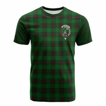 Anstruther Tartan Accent Cotton T-shirt with Family Crest Kid's Shirt - Tartan Vibes Clothing