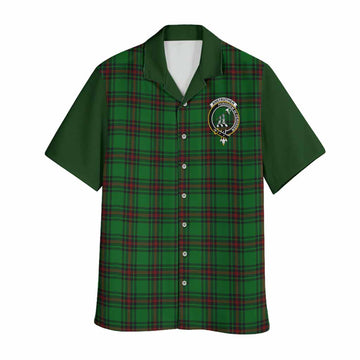 Anstruther Tartan Accent Hawaiian Shirt with Family Crest