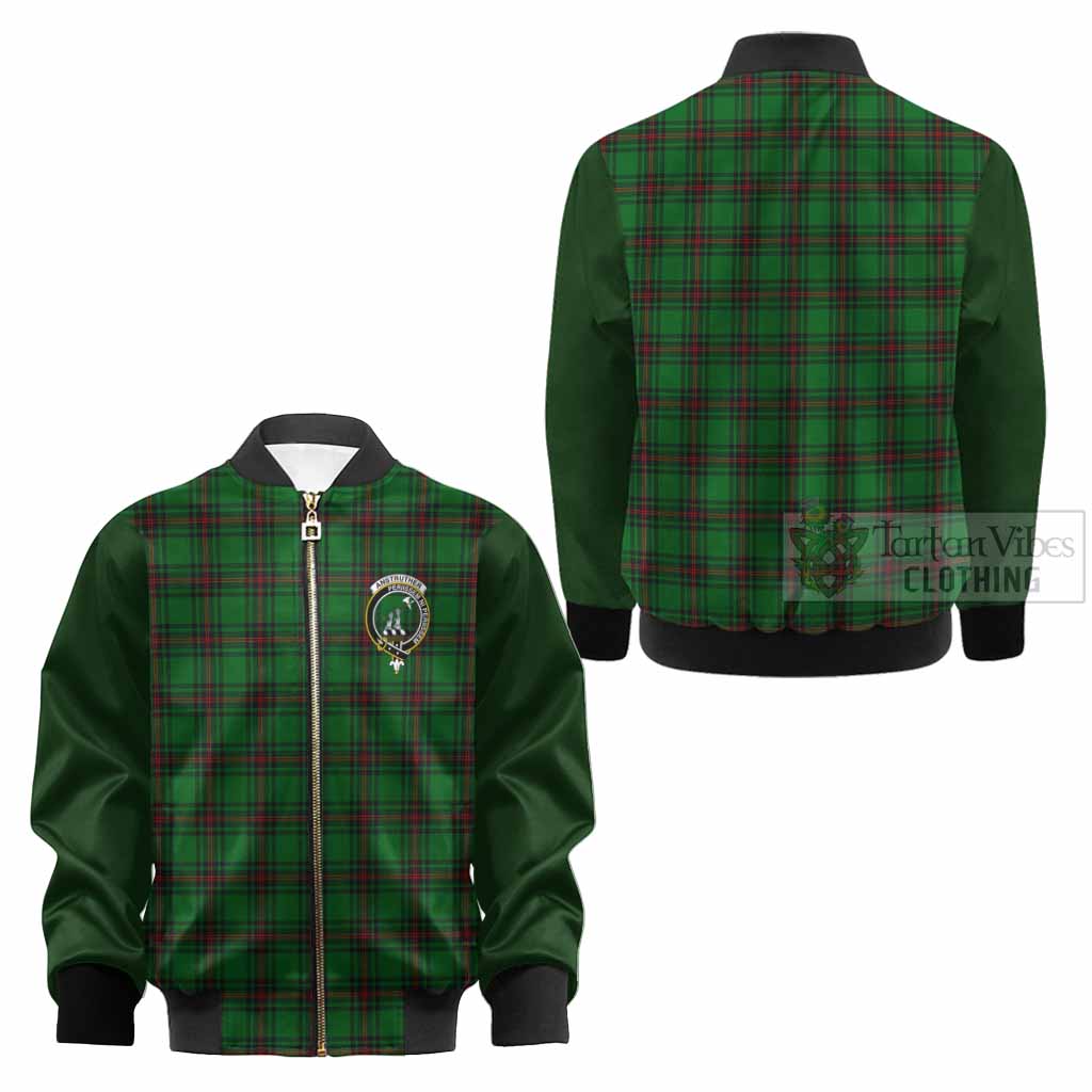 Anstruther Tartan Accent Kid Bomber Jacket with Family Crest
