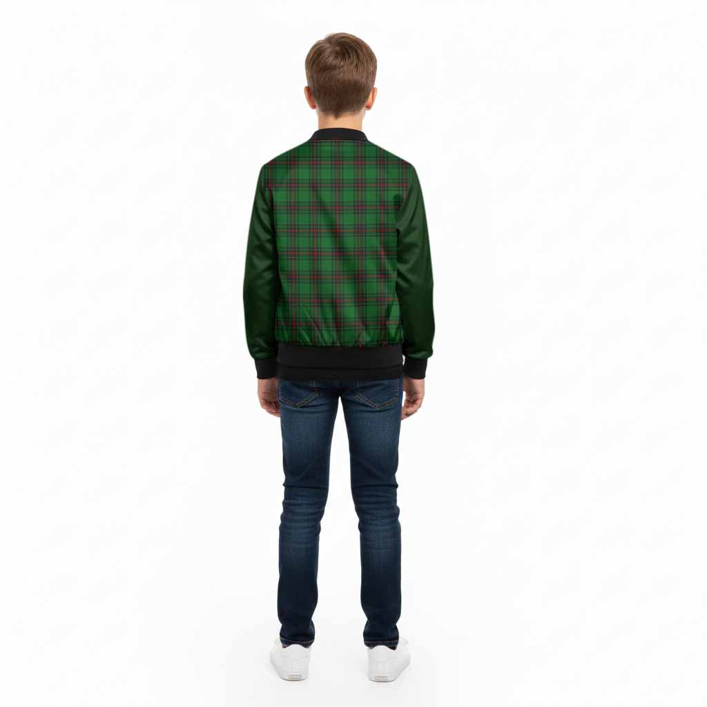 Anstruther Tartan Accent Kid Bomber Jacket with Family Crest