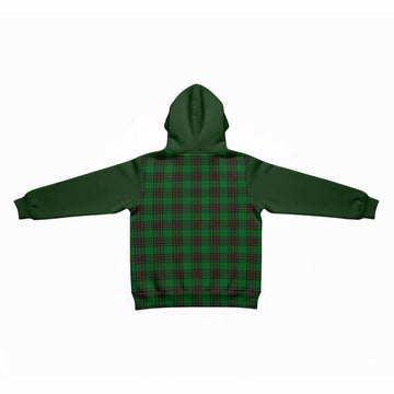 Anstruther Tartan Accent Kid Hoodie with Family Crest
