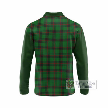 Anstruther Tartan Accent Long Sleeve Polo Shirt with Family Crest