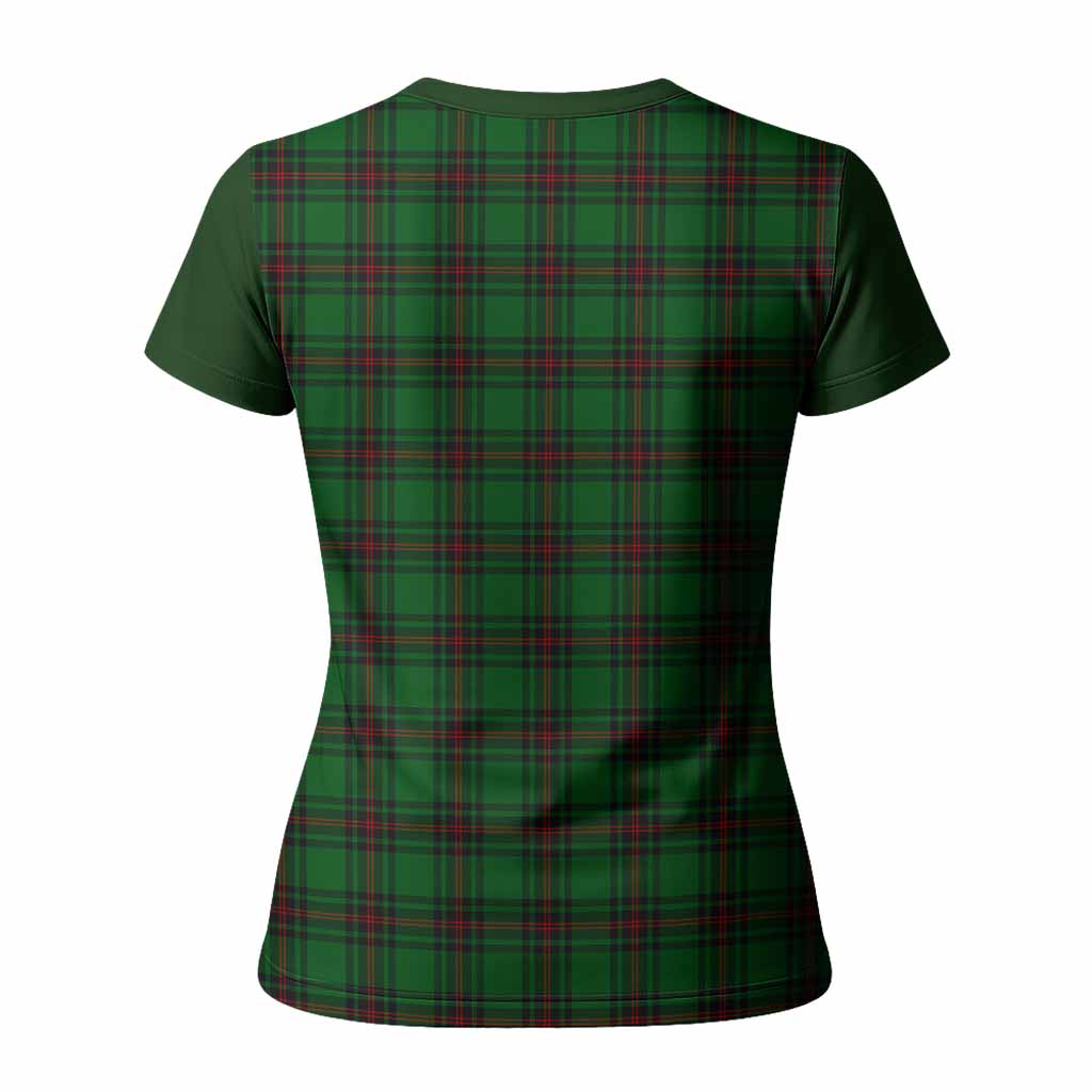 Anstruther Tartan Accent Women T shirt with Family Crest