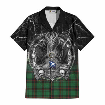 Anstruther Tartan Crest Cotton Hawaiian Shirt Celtic Odin's Raven Legacy