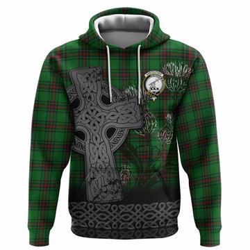 Anstruther Tartan Crest Hoodie Grunge Celtic Cross Scottish Thistle
