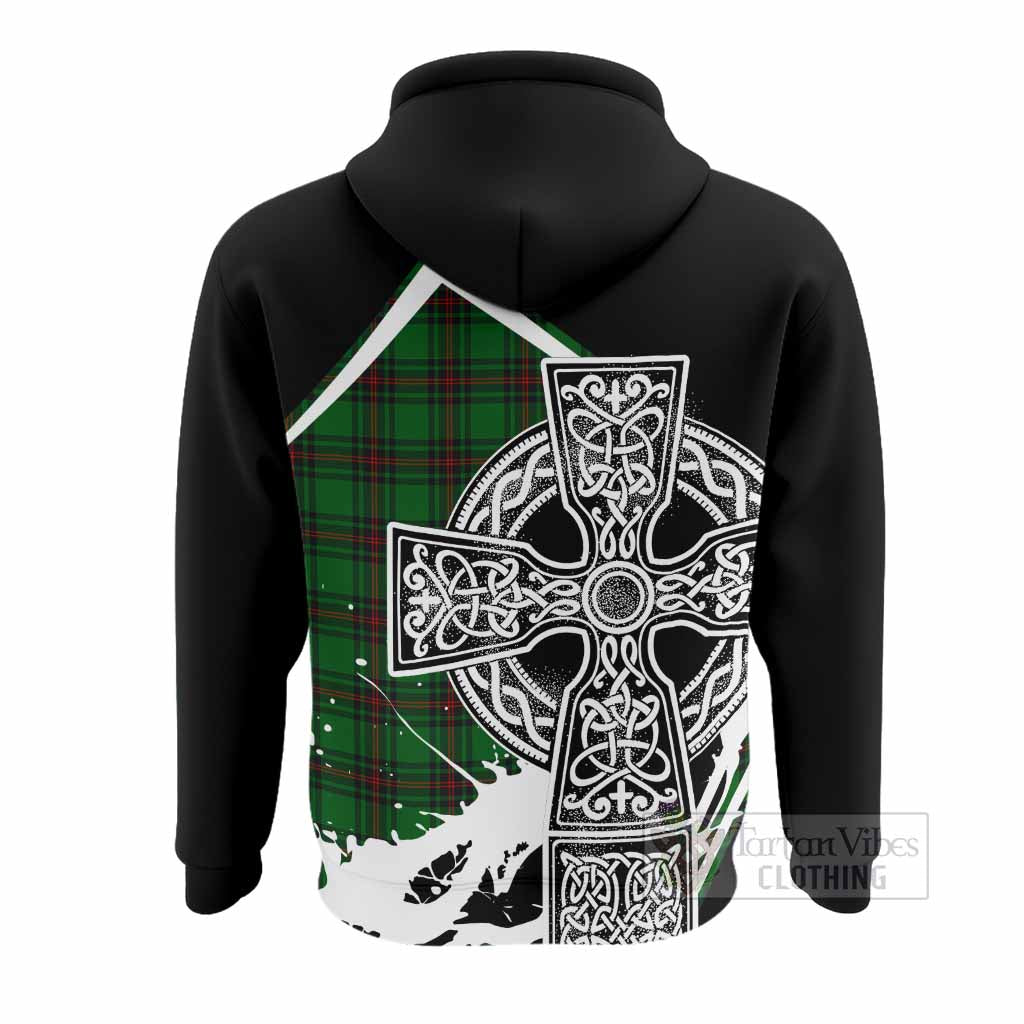 Anstruther Tartan Crest Hoodie Scottish Celtic Cross Heritage