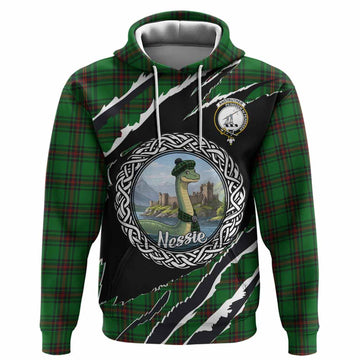 Anstruther Tartan Crest Loch Ness Monster Hoodie Celtic Knot Nessie Art