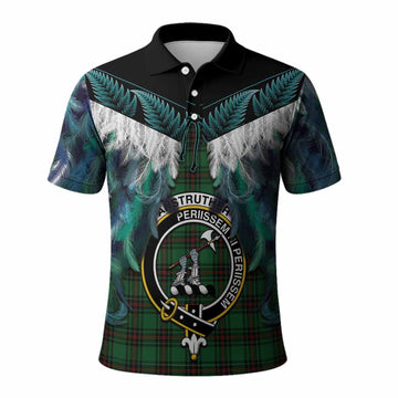Anstruther Tartan Crest Polo Shirt New Zealand Maori Korowai Cloak