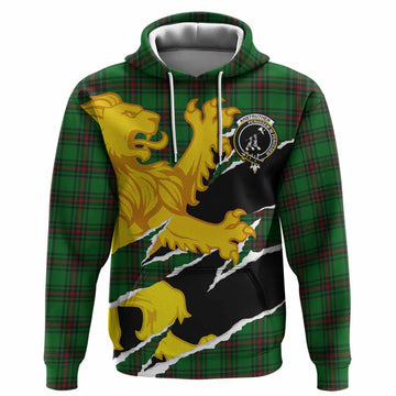 Anstruther Tartan Crest Scottish Hoodie Heraldic Golden Lion