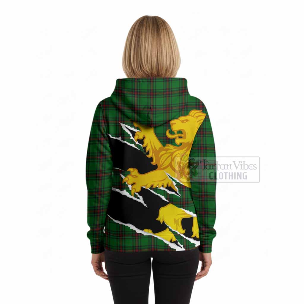 Anstruther Tartan Crest Scottish Hoodie Heraldic Golden Lion