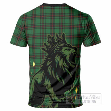 Anstruther Tartan Family Crest T-Shirt Crowned Lion Roaring