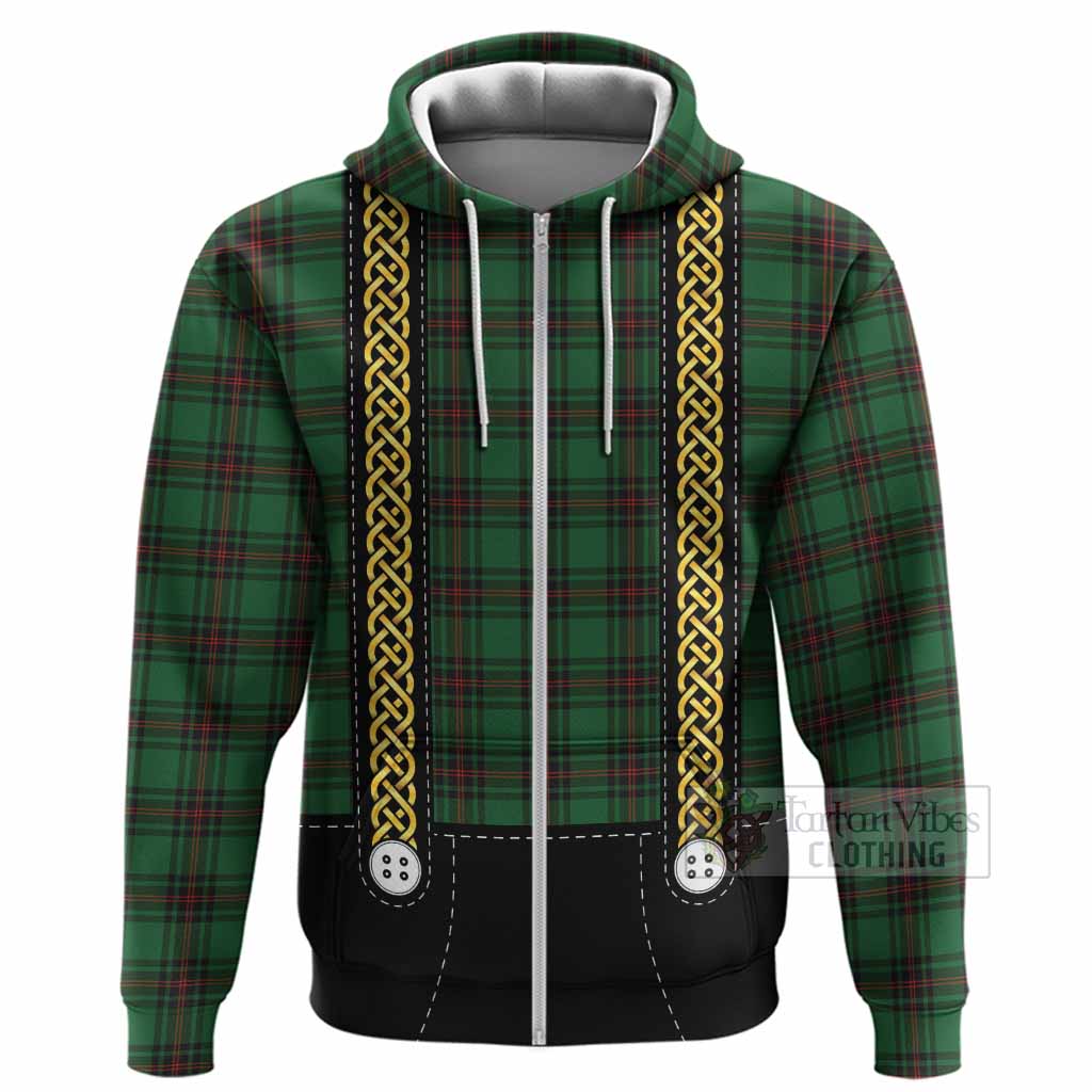 Anstruther Tartan Lederhosen Costume Hoodie Scotland Celtic Knot Motif