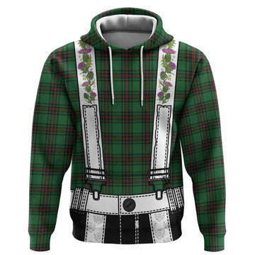 Anstruther Tartan Lederhosen Costume Hoodie Scotland Thistle Floral