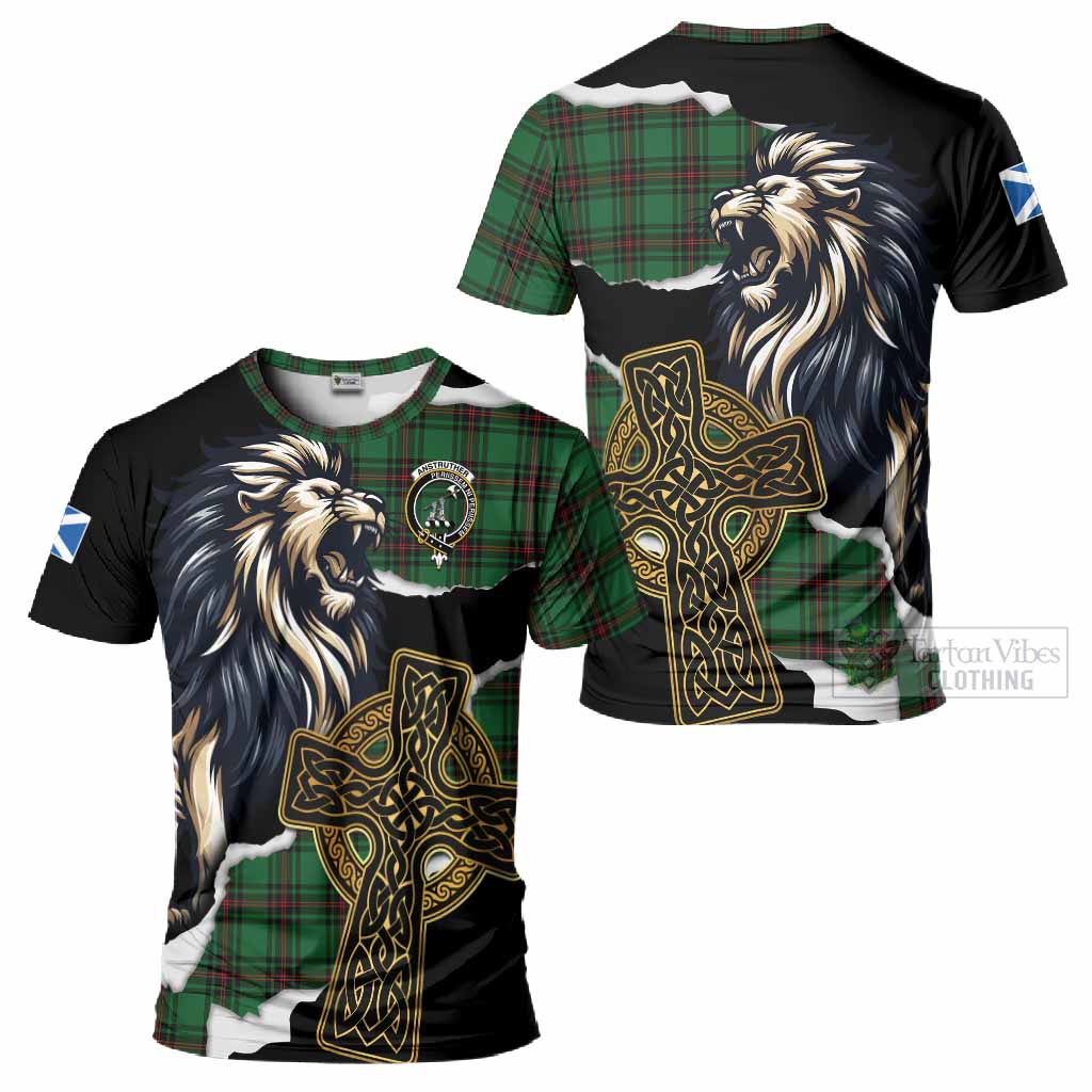 Anstruther Tartan Scottish T-Shirt Lion Celtic Heritage