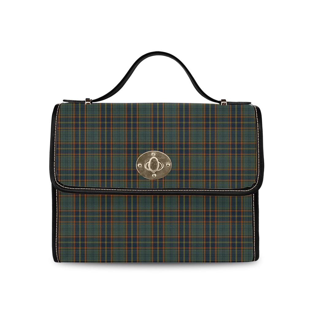 Antrim County Ireland Tartan Leather Strap Waterproof Canvas Bag - Tartanvibesclothing