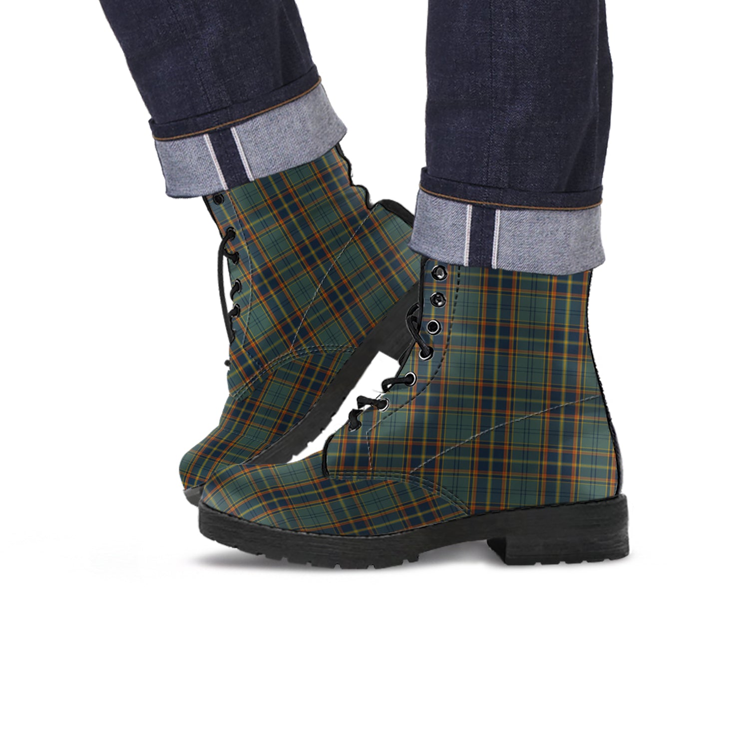 Antrim County Ireland Tartan Leather Boots - Tartan Vibes Clothing