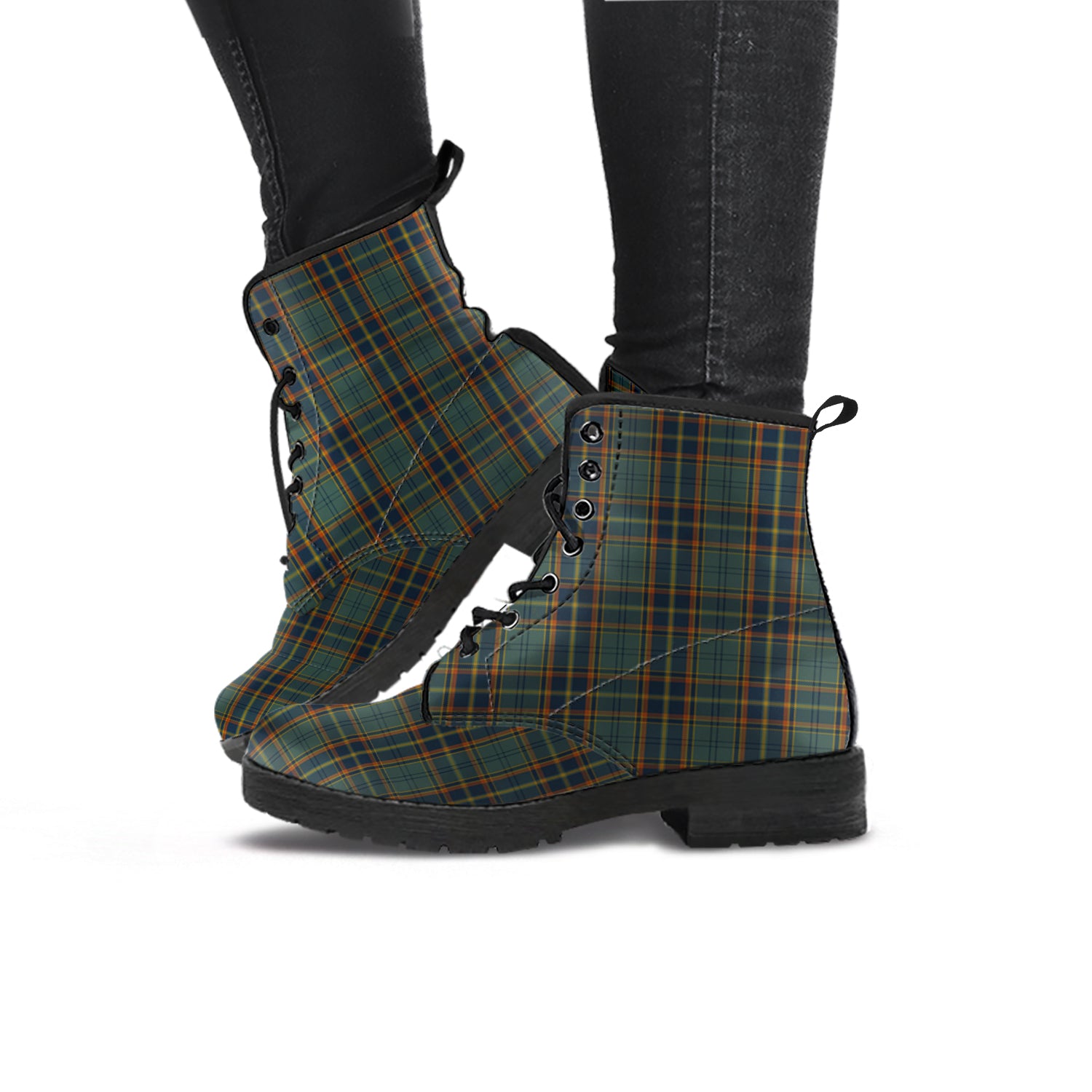 Antrim County Ireland Tartan Leather Boots - Tartanvibesclothing