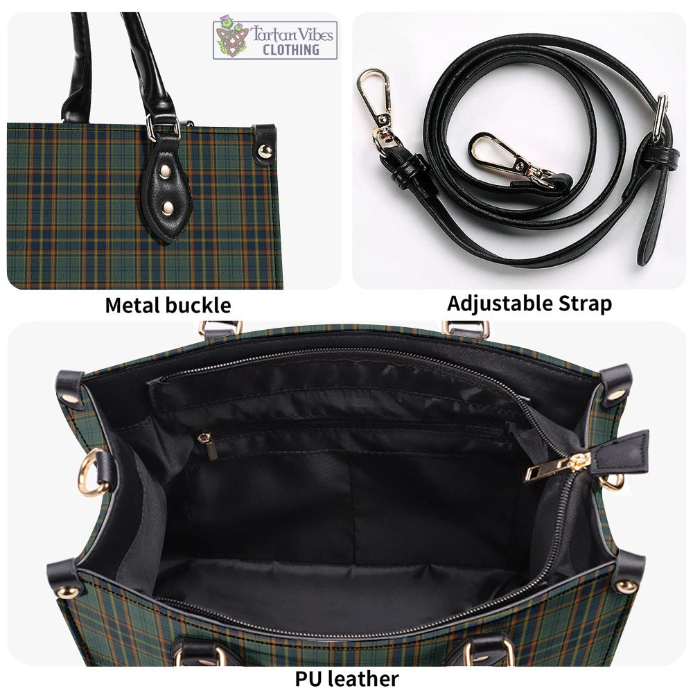 Tartan Vibes Clothing Antrim County Ireland Tartan Luxury Leather Handbags