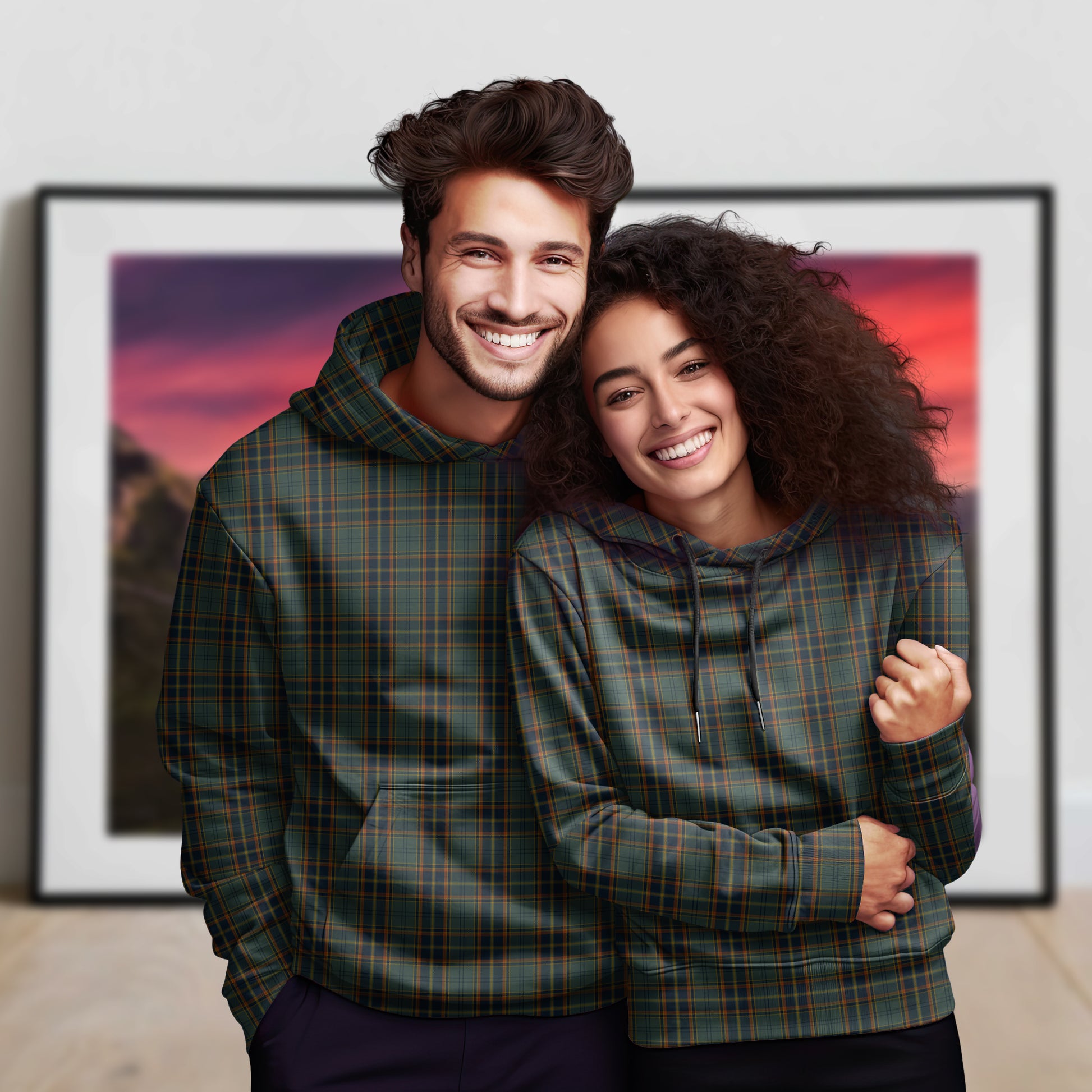 Antrim County Ireland Tartan Hoodie Zip Hoodie - Tartan Vibes Clothing