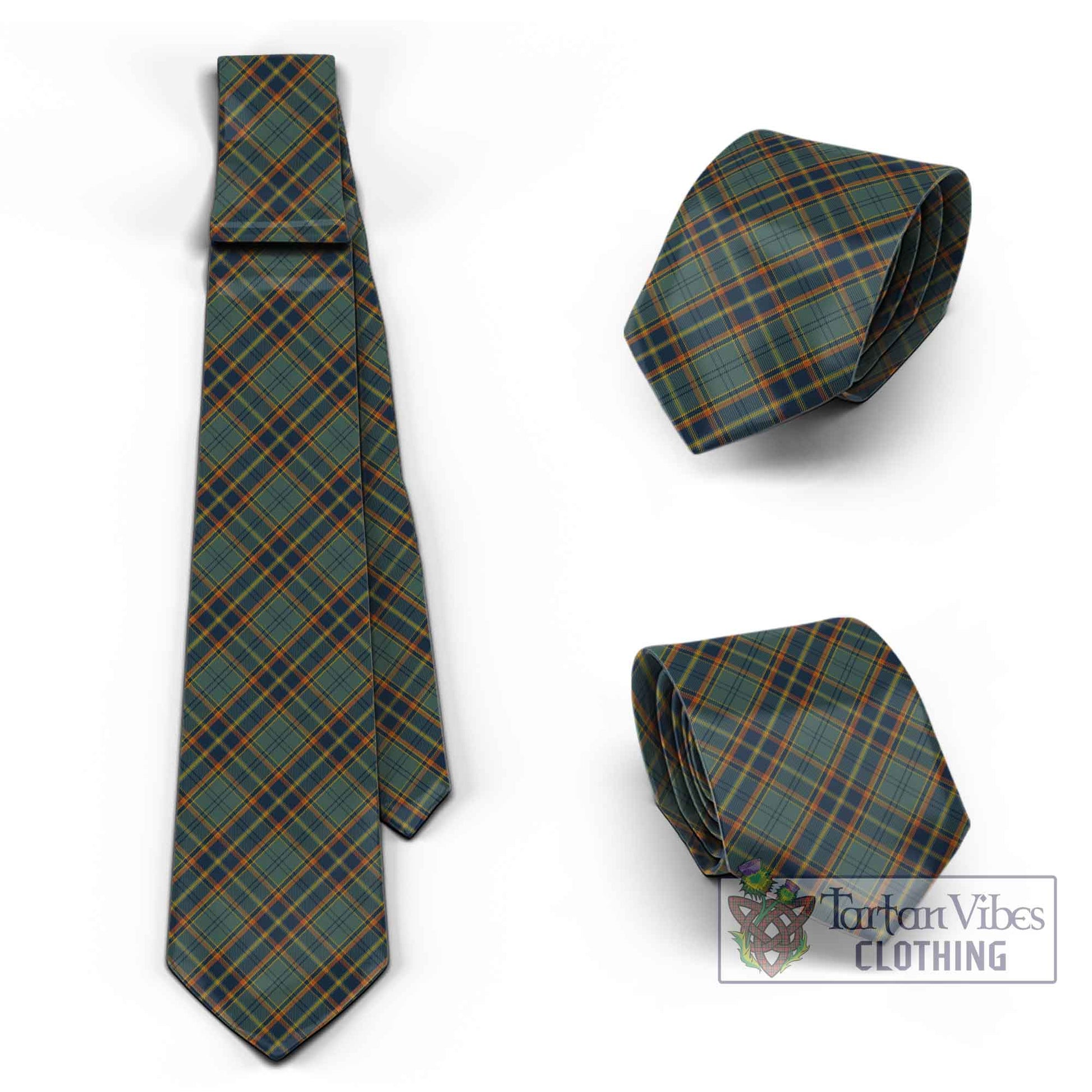 Tartan Vibes Clothing Antrim County Ireland Tartan Classic Necktie Cross Style