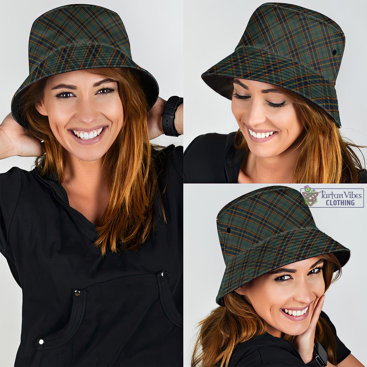 Tartan Vibes Clothing Antrim County Ireland Tartan Bucket Hat
