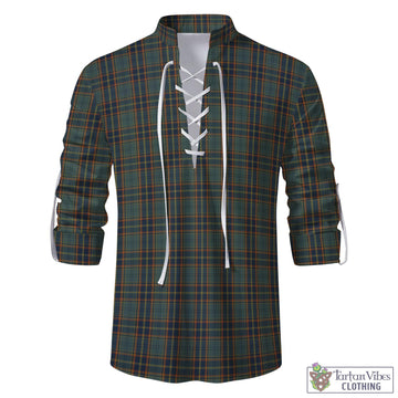 Antrim County Ireland Tartan Men's Scottish Traditional Jacobite Ghillie Kilt Shirt