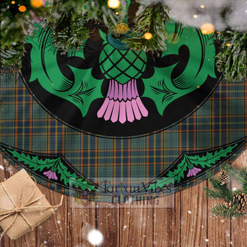 Antrim County Ireland Tartan Christmas Tree Skirt Scottish Thistle Style