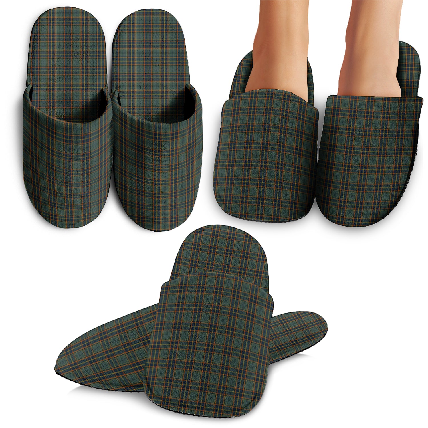 Antrim County Ireland Tartan Home Slippers - Tartan Vibes Clothing