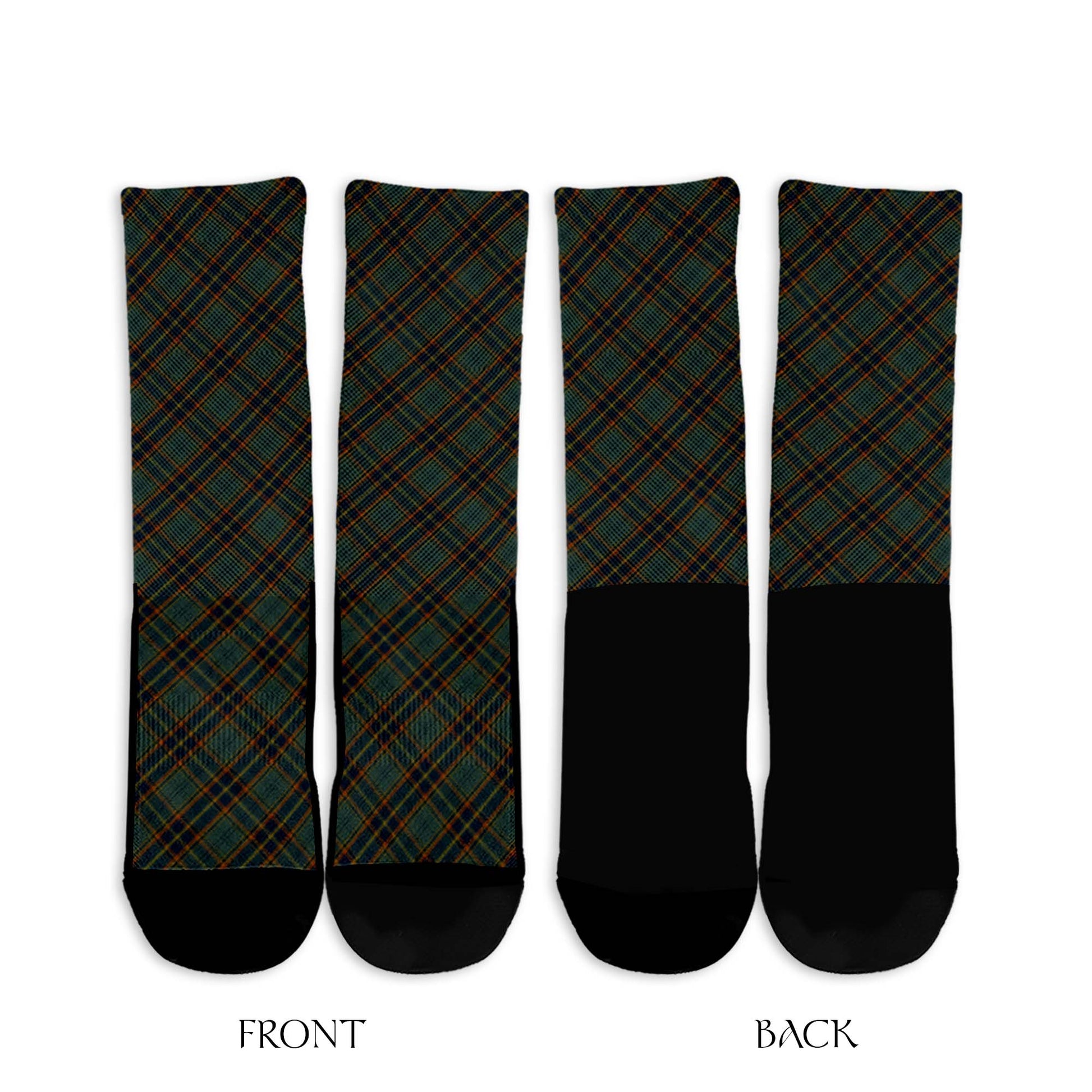 Antrim County Ireland Tartan Crew Socks Cross Tartan Style - Tartanvibesclothing