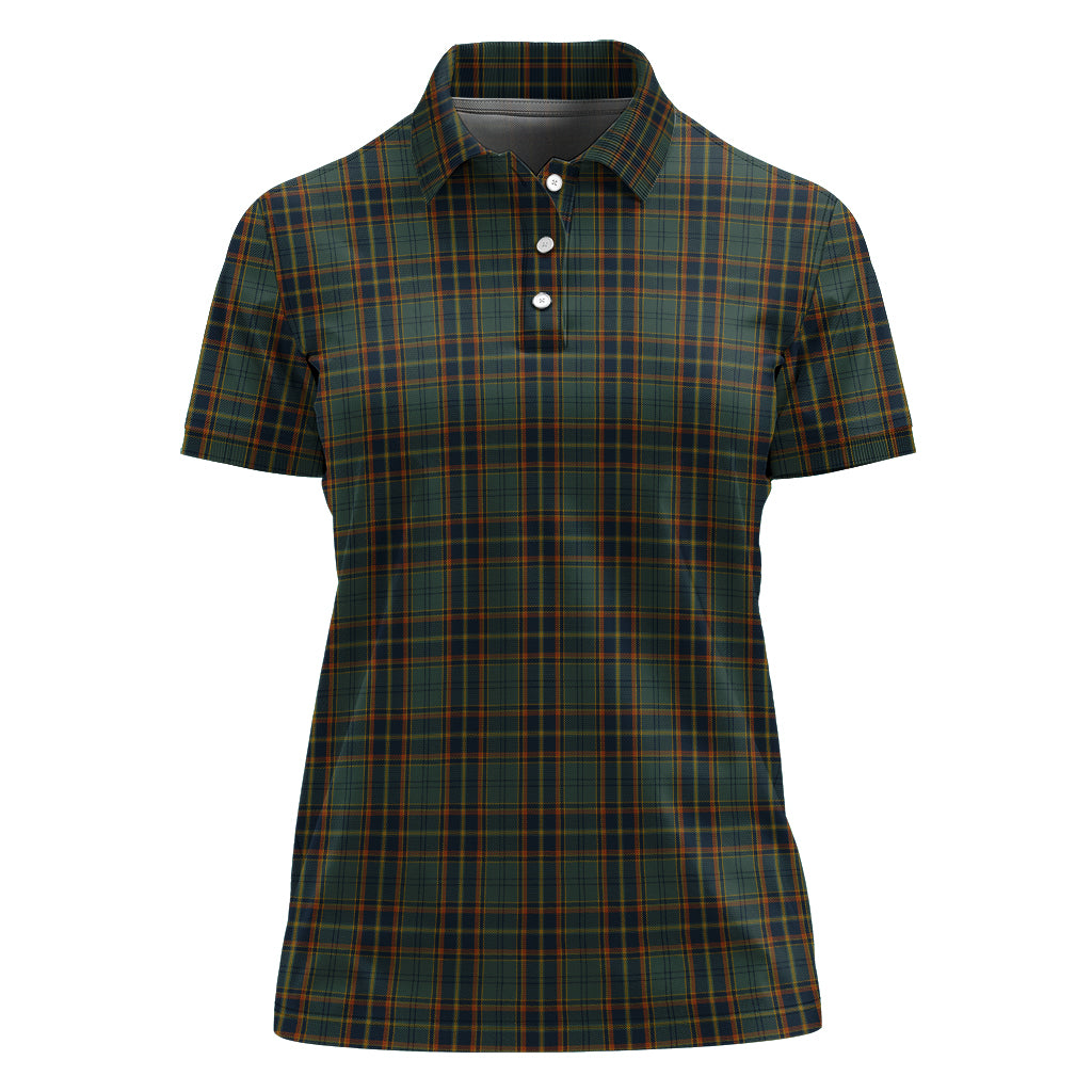 Antrim County Ireland Tartan Polo Shirt For Women - Tartanvibesclothing
