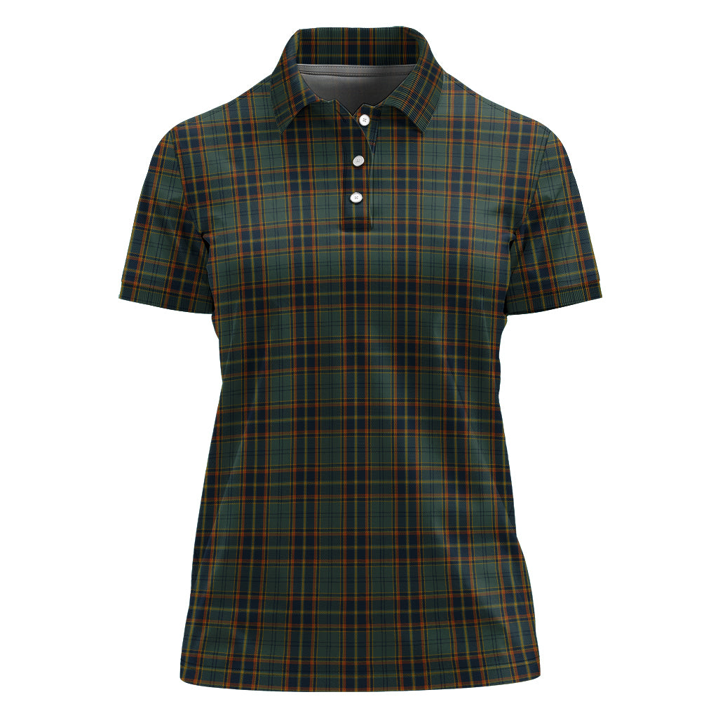 Antrim County Ireland Tartan Polo Shirt For Women - Tartan Vibes Clothing