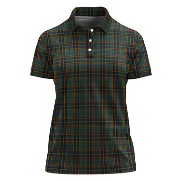 Antrim County Ireland Tartan Polo Shirt For Women - Tartan Vibes Clothing