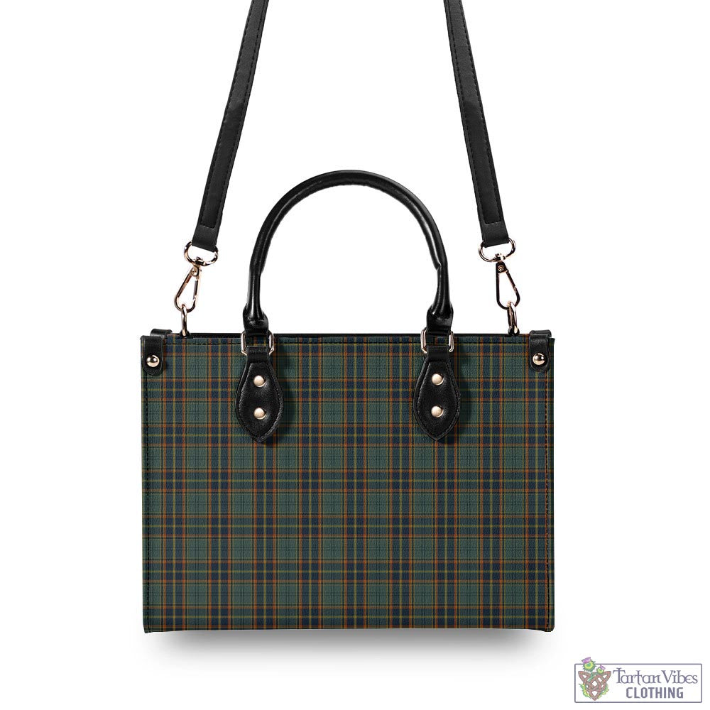 Antrim County Ireland Tartan Luxury Leather Handbags - Tartan Vibes Clothing
