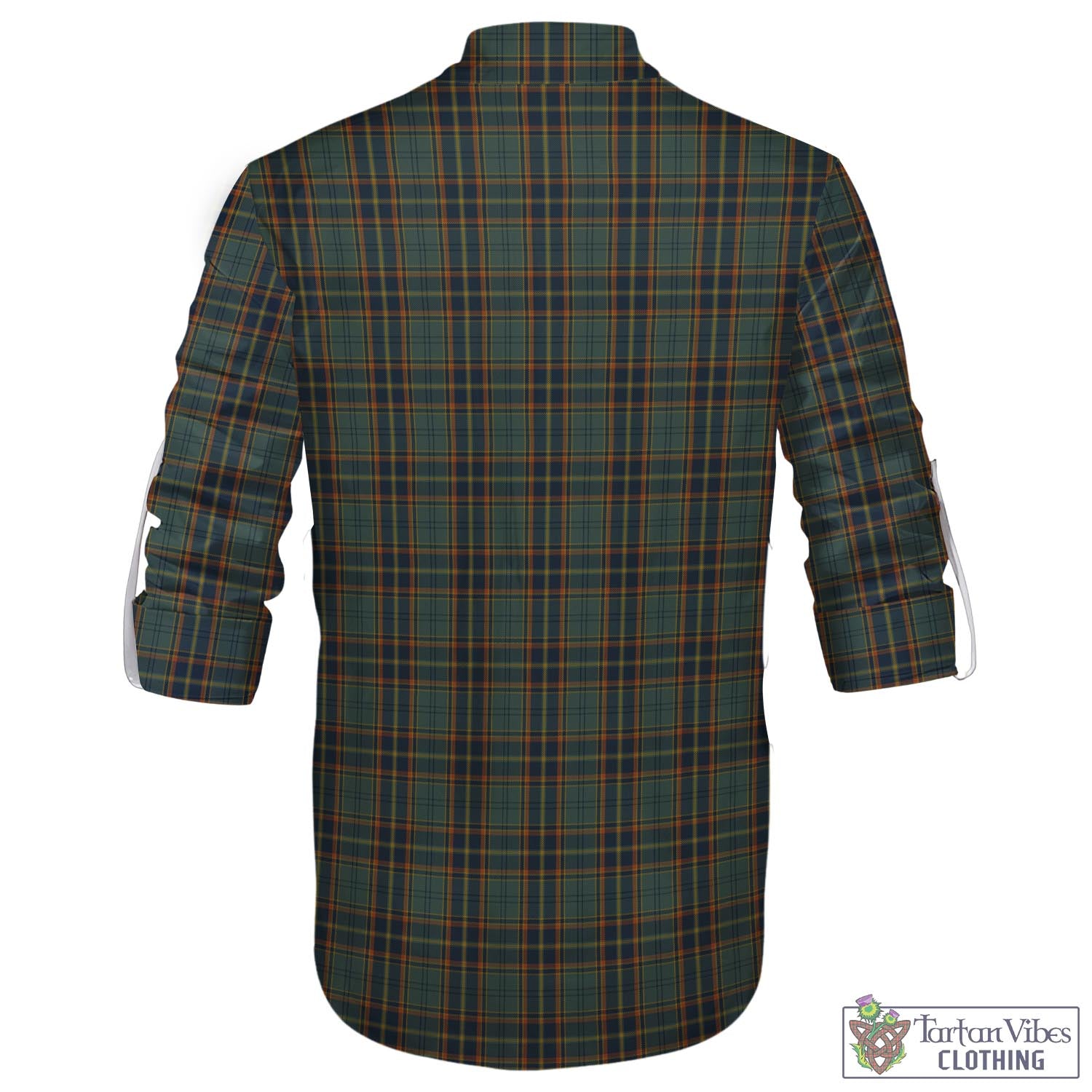 Tartan Vibes Clothing Antrim County Ireland Tartan Men's Scottish Traditional Jacobite Ghillie Kilt Shirt
