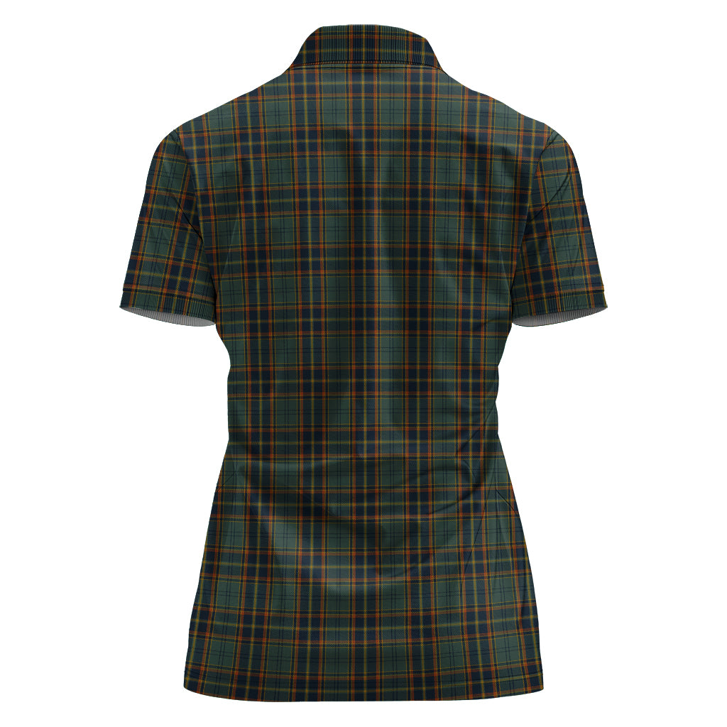 Antrim County Ireland Tartan Polo Shirt For Women - Tartan Vibes Clothing