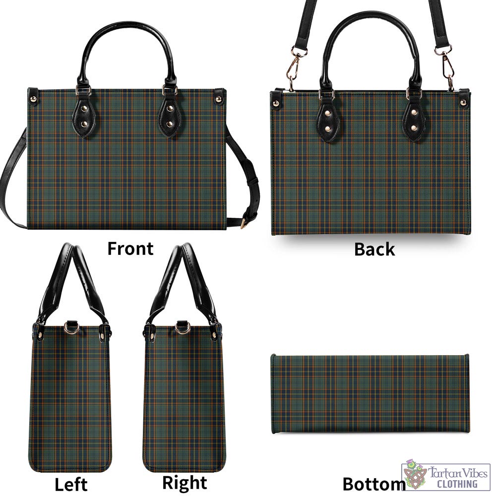 Antrim County Ireland Tartan Luxury Leather Handbags - Tartan Vibes Clothing