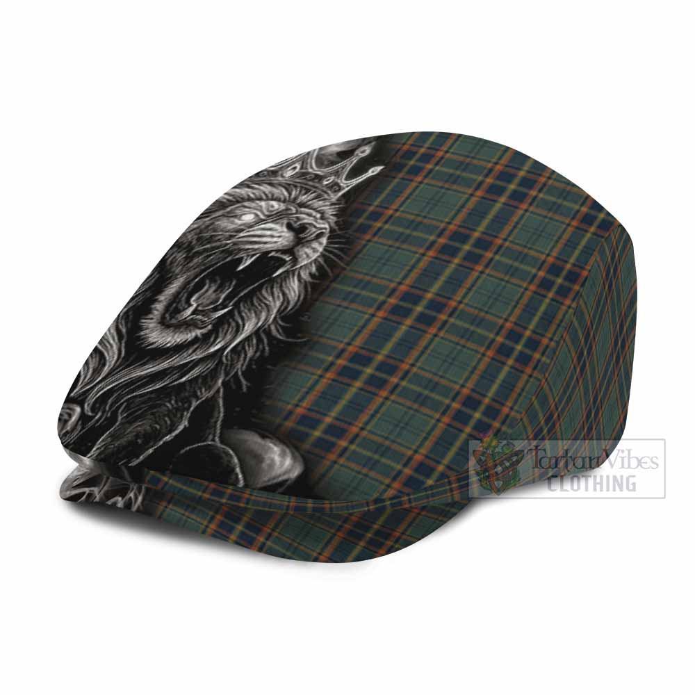 Antrim County Ireland Tartan Flat Cap, Jeff Cap Roaring Lion Heritage
