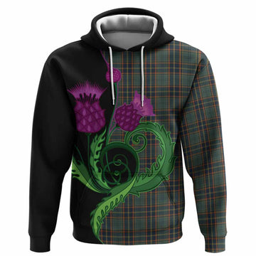 Antrim County Ireland Tartan Hoodie Traditional Scottish Thistle