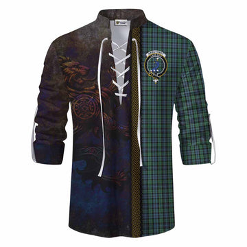 Tartan Vibes Clothing Arbuthnot Tartan Family Crest Ghillie Kilt Shirt Alba Gu Brath Be Brave Lion Ancient Style