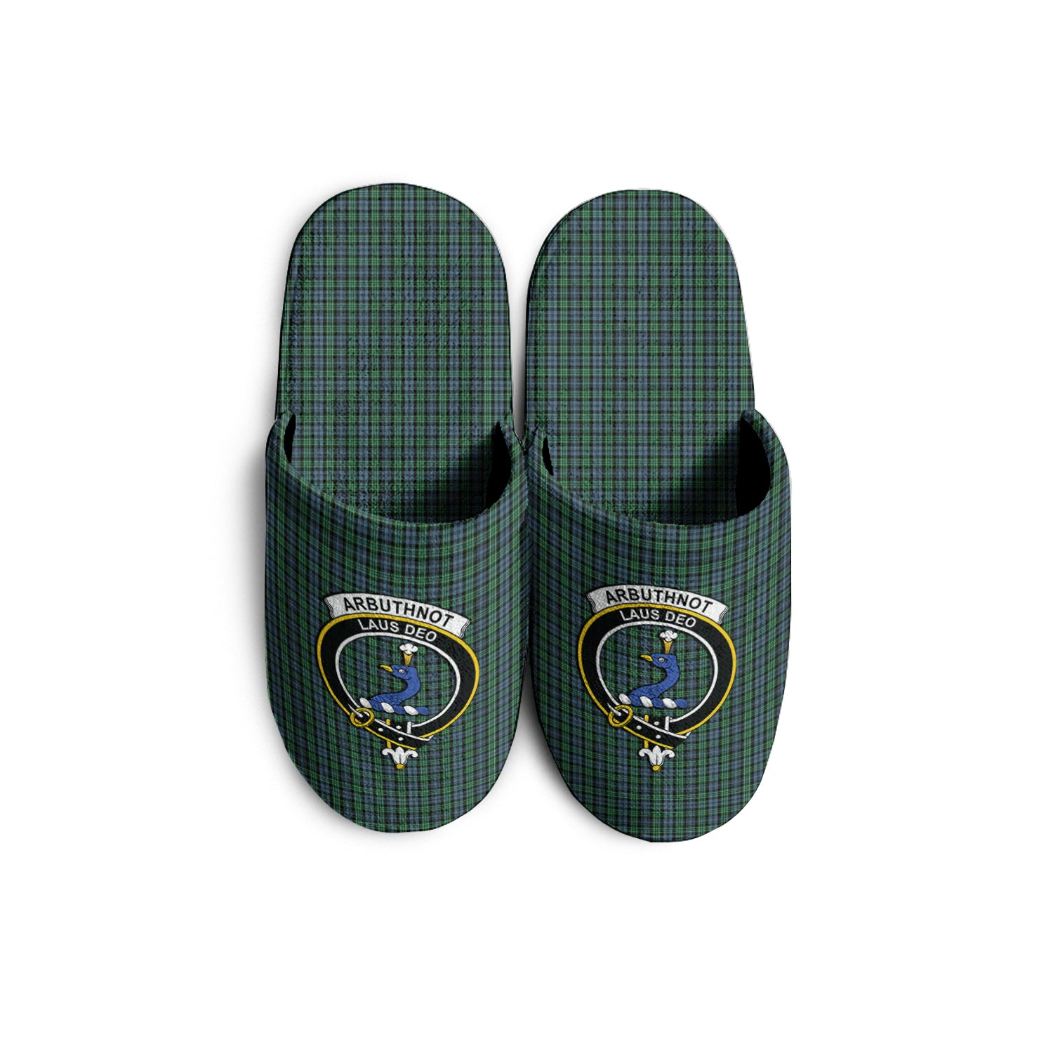 Arbuthnot Tartan Home Slippers with Family Crest KIDS - Tartan Vibes Clothing