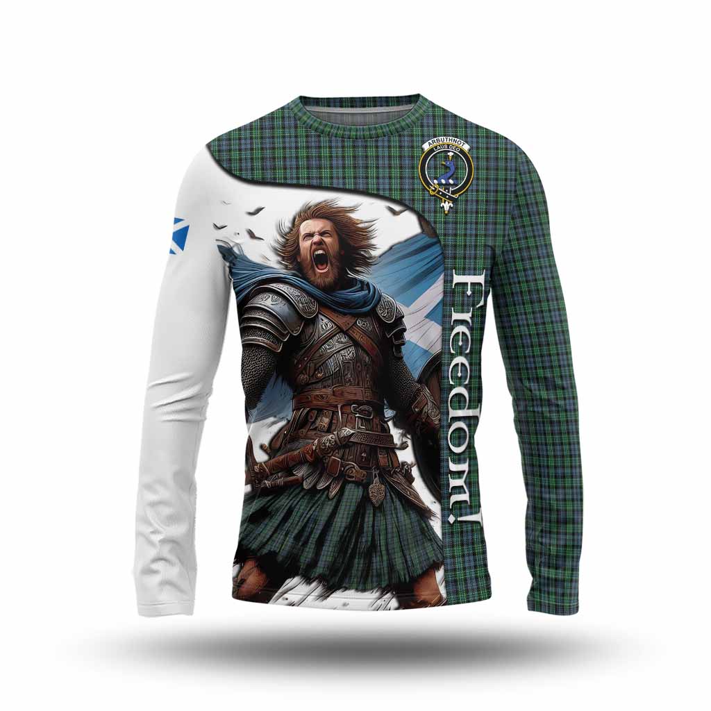 Tartan Vibes Clothing Arbuthnot Crest Tartan Long Sleeve T-Shirt Inspired by the Freedom of Scottish Warrior