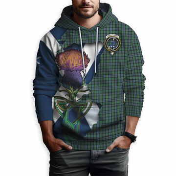 Tartan Vibes Clothing Arbuthnot Tartan Family Crest Hoodie Scottish Thistle Celtic Inspired