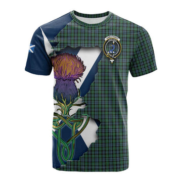 Tartan Vibes Clothing Arbuthnot Tartan Family Crest Cotton T-shirt Scottish Thistle Celtic Inspired
