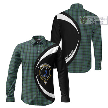 Arbuthnot Tartan Long Sleeve Button Up with Family Crest Circle Style Men's Shirt S - Tartan Vibes Clothing