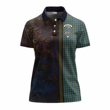 Tartan Vibes Clothing Arbuthnot Tartan Family Crest Women's Polo Shirt Alba Gu Brath Be Brave Lion Ancient Style