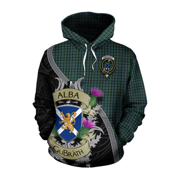 Tartan Vibes Clothing Arbuthnot Tartan Family Crest Cotton Hoodie Lion Rampant Royal Thistle Shield Celtic Inspired