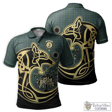 Arbuthnot Tartan Polo Shirt with Family Crest Celtic Wolf Style Kid - Tartanvibesclothing Shop