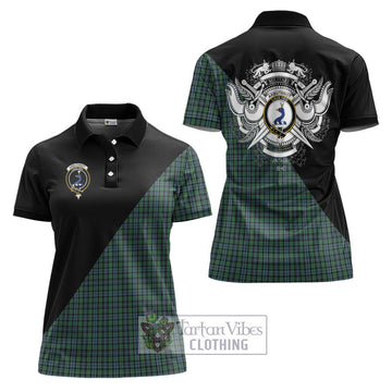 Arbuthnot Tartan Women's Polo Shirt with Family Crest and Military Logo Style Women - Tartanvibesclothing Shop